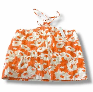 Olivaceous Orange Floral Halter Crop Top New‎ With Tags thumbnail 1