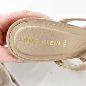 Anne Klein Bellatrix Pointed Toe Suede Block Heel Mule Heels Tan Beige 9 thumbnail 5