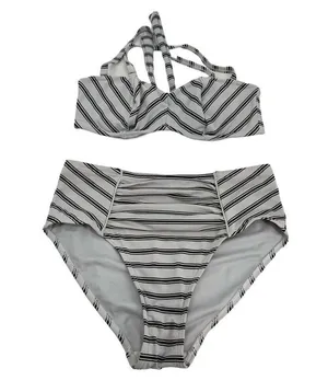 Swimsuits for all scout underwire shirred high waisted bikini set size 10 thumbnail 6