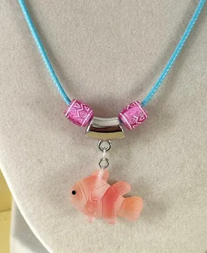 Sea Life Fish Necklace (55) 🐠 Pink thumbnail 1