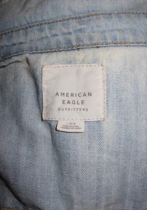 American Eagle Light Wash Jean Jacket thumbnail 4