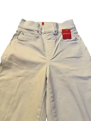 Spanx Seamed Front Wide Leg S Hi Rise White, Size XS No Zipper No Front Pockets thumbnail 2
