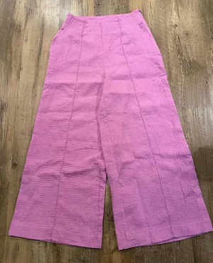Maeve for Anthropologie Hot Pink Soft Cotton Wide-Leg Pants Women’s 0 thumbnail 1