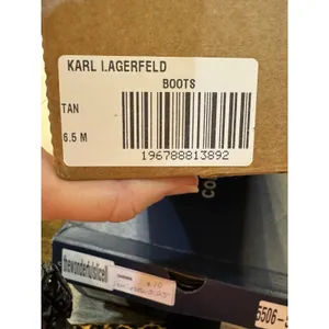 Karl Lagerfeld Paris Women Animal Print Maeva Buckled Combat Booties Size 6.5 thumbnail 10