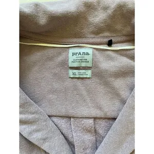 Prana Cropped Pullover Sweater‎ Taupe Long Sleeve Casual Lounge Top XL thumbnail 2