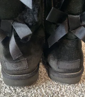 UGG Black Bailey Bow Booties Size 8 thumbnail 8