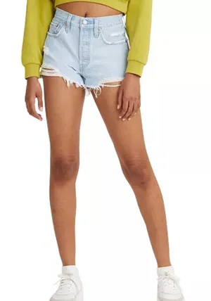 Levi’s 501 Button Fly Cotton High Rise Denim Shorts Size 28 thumbnail 1