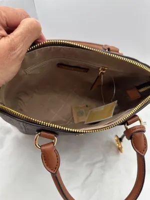 Michael Kors Brown Medium Satchel Gold Hardware & Dual Handles thumbnail 9