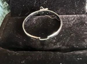 Women’s Stainless Steel Silver Adjustable Stacking Ring Size 7 thumbnail 2
