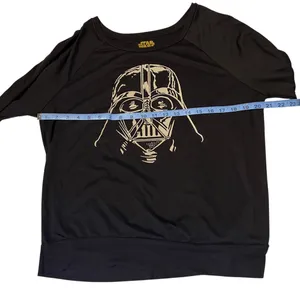 Star Wars Darth Vader Graphic Pullover Sweatshirt Scoop Neck Banded Hem Top XL thumbnail 4