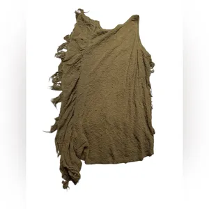 🌿 Free People Treat Me Tender Frayed Tank Top 🪶 Olive‎ Green Medium thumbnail 5