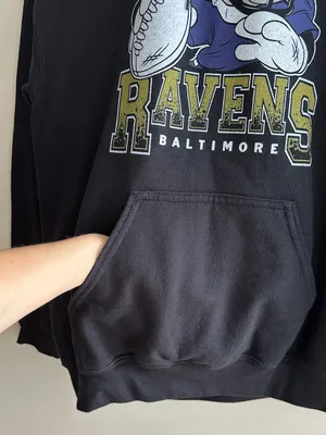 Junk Food Women’s Mickey Mouse Baltimore Ravens Black Hoodie, Size Small thumbnail 5