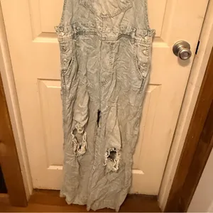 We‎ The Free Destroyed Denim Overalls thumbnail 6
