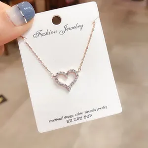 14K Rose Gold Plated Love Heart Pendant Necklace for Women thumbnail 3