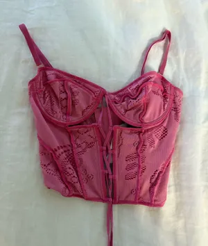 Urban Outfitters Pink Corset Top thumbnail 1
