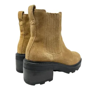 Madewell The Gwenda‎ Platform Ankle Boot Chunky Platform Suede Tan Size US 7 thumbnail 7