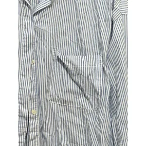 Abercrombie & Fitch Womens Blue White Striped Cotton Oversized‎ Shirt S thumbnail 3