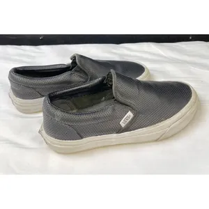 VANS Unisex Black Skater Leather Slip on Sneakers/Shoes M-4 W-5.5 SKU 3495 thumbnail 4