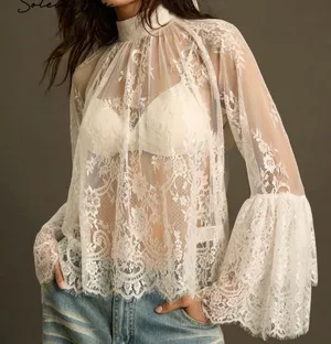 SHEIN lace top White thumbnail 1