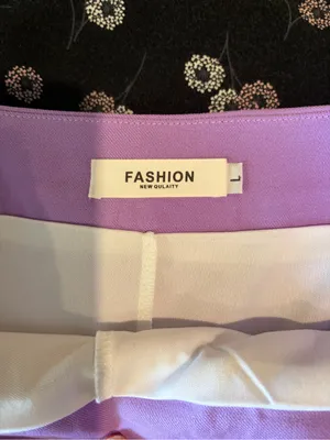 Fashion Lavender Pleated Mini Skirt Size L thumbnail 3