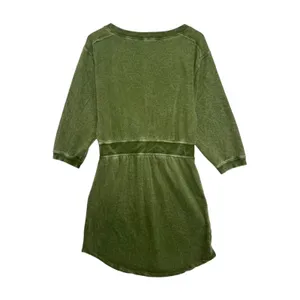 Anthropologie Daily Practice Dress Womens Small Green Mineral Wash French Terry thumbnail 2
