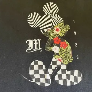 RARE NEFF DISNEY Retro Vans FLORAL STARS MICKEY MOUSE BLACK SHIRT VANS SZ M #13 thumbnail 9