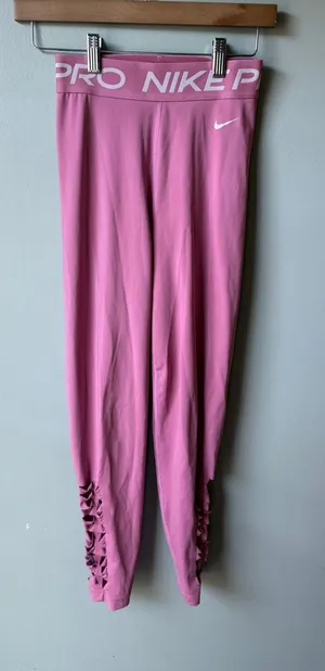 Nike Pro Dri-FIT Pink High Rise Training Leggings Women’s Small thumbnail 1