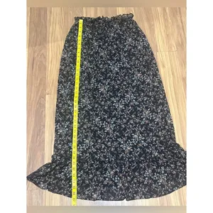Thirty/Thirty floral print maxi skirt elasticized ruffled waistline Size Xs thumbnail 8