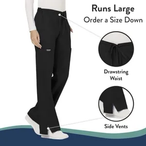 NEW Cherokee Workwear Black Scrub‎ Pants Medical Career Comfort Stretch LT thumbnail 8