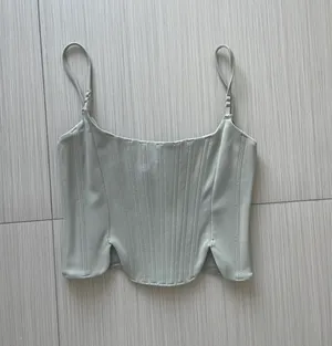 White Fox Living Large Bustier Top in Sage thumbnail 2