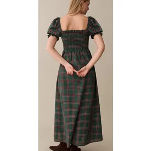 Few Moda x Carly A. Riordan Matilda Plaid Maxi Dress Sz. S thumbnail 2