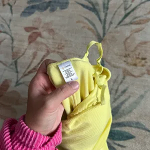 POPILUSH Shapewear Solid Modal Butt Lift Mini Slip Dress In Yellow thumbnail 8