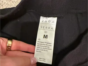 Serra Black Casual Drawstring Pants thumbnail 3