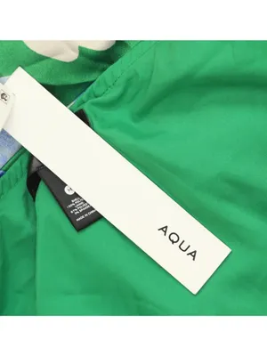 NWT Aqua Womens One Shoulder Satin Maxi Dress STD14776BL Green / Blue M thumbnail 6