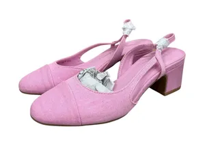 New in box Sz 6 CHINESE LAUNDRY Rozie Half d’Orsay Slingback Heels Pink classy thumbnail 1
