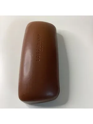 Longchamp Paris Brown Hard Shell Clamshell Sunglasses Eyeglasses Case, Used thumbnail 4