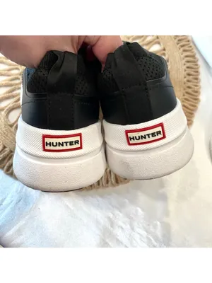 Hunter Irena Low Top Sneaker Black Red Size 6.5 Athleisure Gorpcore Sport Luxe thumbnail 10