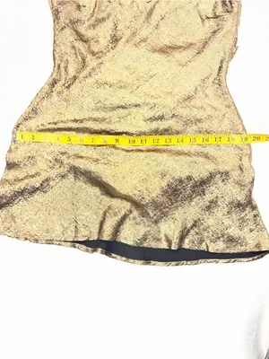 Lulu's Shimmery Satin Gold Cowl Back Slip Dress thumbnail 11