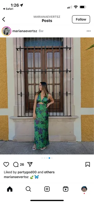Zara maxi floral satin dress wedding evening party Floral Green Cutout Dress thumbnail 9