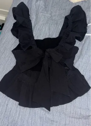 Boutique Black Tie Top thumbnail 1