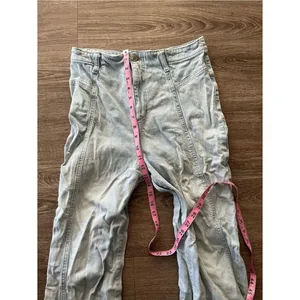 Free People We The Free High Rise Flare Jeans Y2K Womens 29 Light Wash Denim thumbnail 12