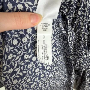 Old‎ Navy Navy Floral Smocked Mini Dress Small Milkmaid Cottage Prairie Feminine thumbnail 8
