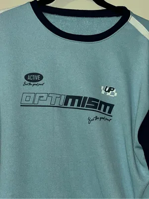 🔴Dazy Sweatshirt Light Blue and Navy Size M thumbnail 2