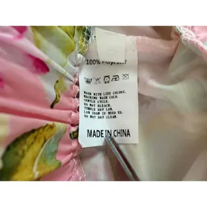 Pink Lemon Print Pajama Set Button Down Long Sleeve Pants Small thumbnail 16