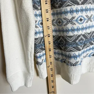 Vintage Draper’s & Damon’s Sparkly Fair Isle Sweater Winter Snowflakes FLAWED thumbnail 8
