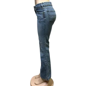 Vintage Silver Mid Rise Blue Jeans Flare Denim Made In Guatemala Womens 30 32 thumbnail 4
