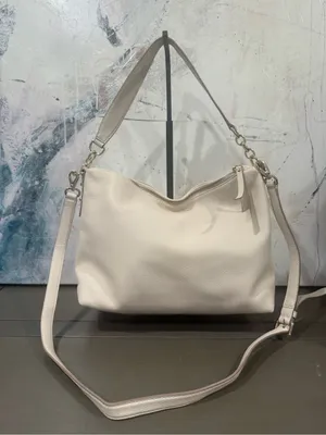 Kate spade New York Saffiano Leather Crossbody Shoulder Hobo Bag Cream Color thumbnail 3