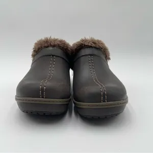 CROCS Cobbler Eva Clogs Heeled Mules Faux Fur Women’s Sz 7 Slip On Casual thumbnail 5