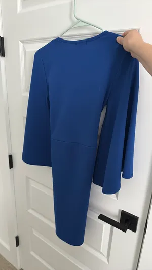 Boohoo Blue Wrap Dress thumbnail 2