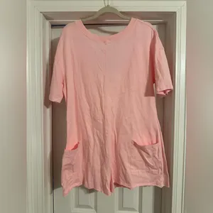 Pink V-Neck Women's Romper thumbnail 2